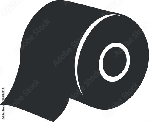 A roll of toilet paper commonly used for personal hygiene in bathrooms.
