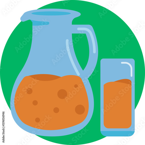 A refreshing drink made from oranges, representing a healthy, vegan option.