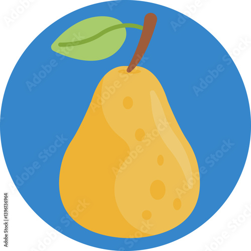 Pear Icon: A simple representation of a pear fruit, commonly enjoyed in vegan diets for its sweetness and nutritional value.