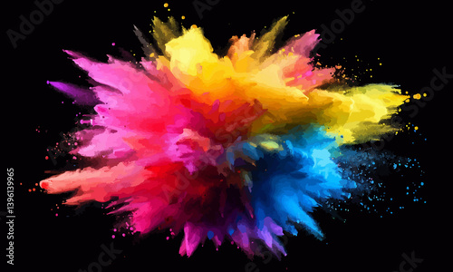 Abstract heavy multicolor cloud of haze