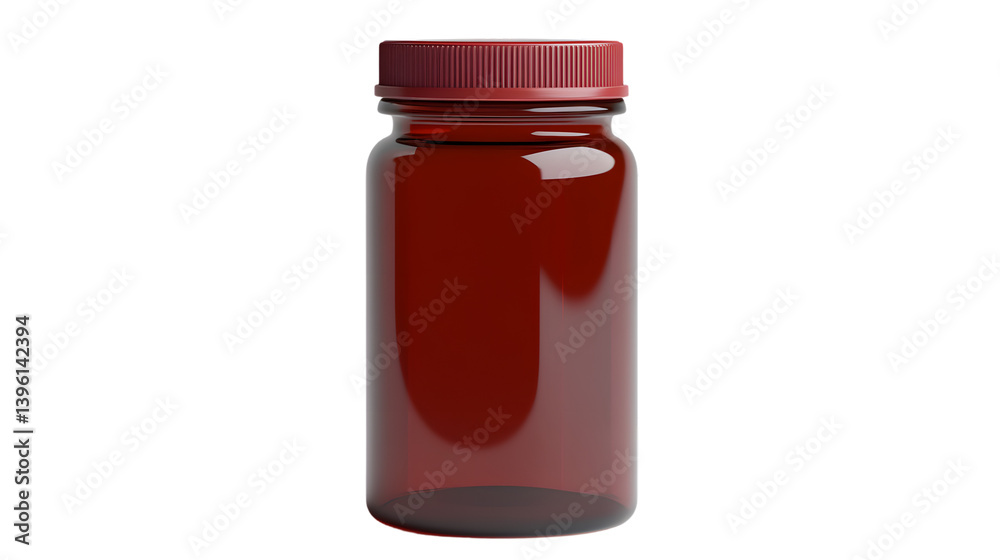 Amber Glass Bottle with Red Cap Ideal for Medical Pharmaceutical and Chemical Applications Amber Glass Bottle with Red Cap Ideal for Medical Pharmaceutical and Chemical Applications