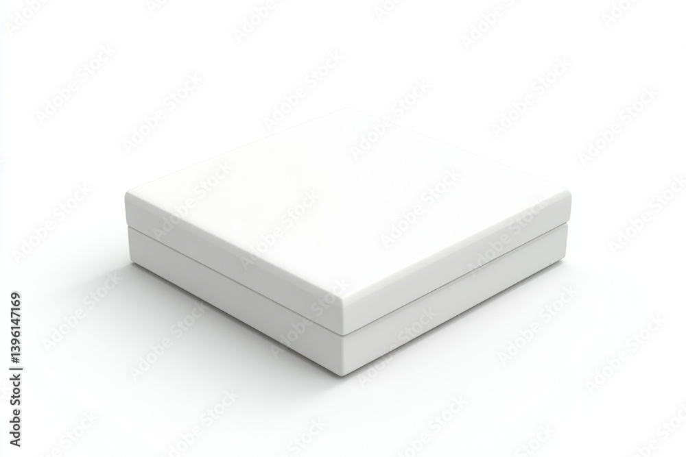 Isolated White Jewelry Box Presentation for Product Display and Gift Packaging Isolated White Jewelry Box Presentation for Product Display and Gift Packaging
