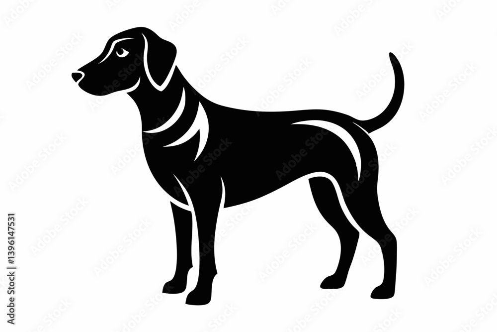 dog silhouette line art vector illustration dog silhouette line art vector illustration
