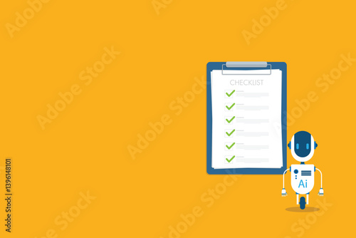 AI chatbot with online checklist for to-do list assistants task planning concept
