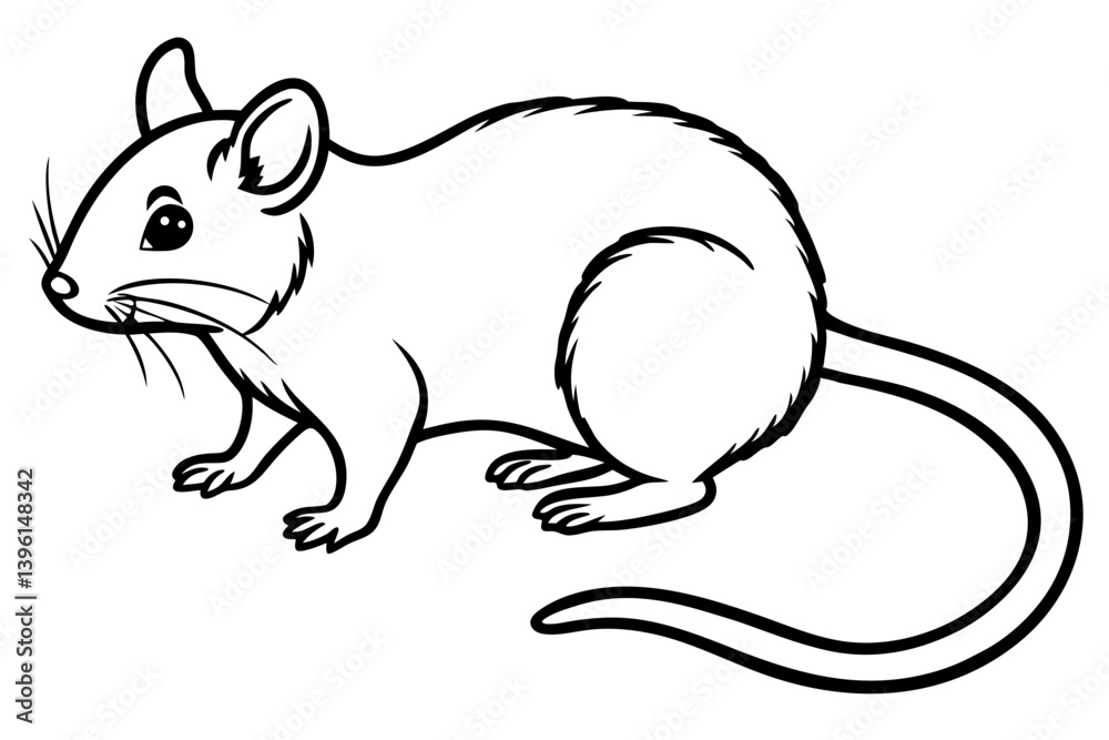 dormouse silhouette line art vector illustration dormouse silhouette line art vector illustration