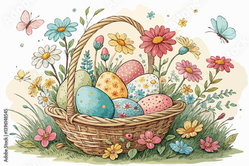happy easter eggs day colorful april month 2025 year springtime holiday event multicolor culture happy easter day egg basket brown event holiday gift copy space religion hunt egg happy easter egg day