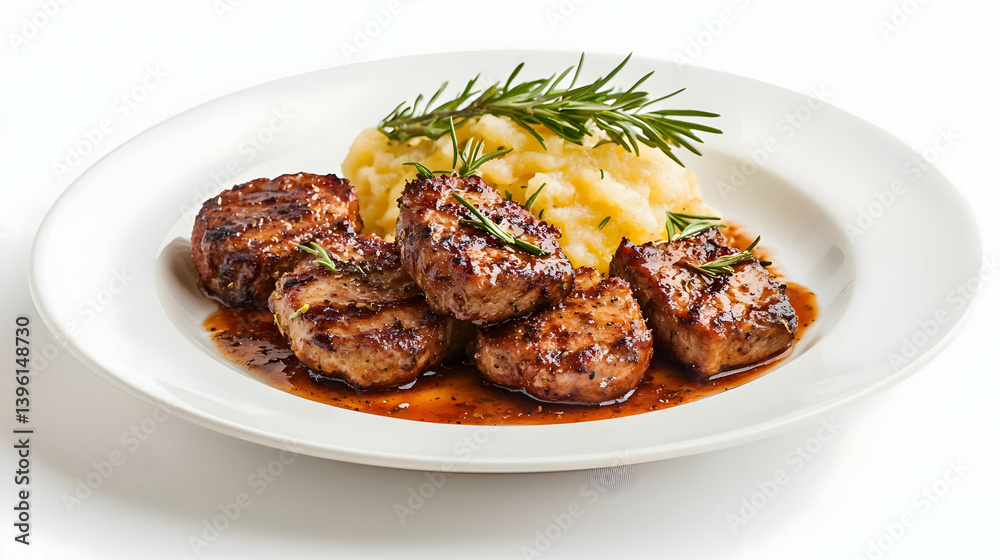 Grilled Pork Medallions With Mashed Potatoes Grilled Pork Medallions With Mashed Potatoes
