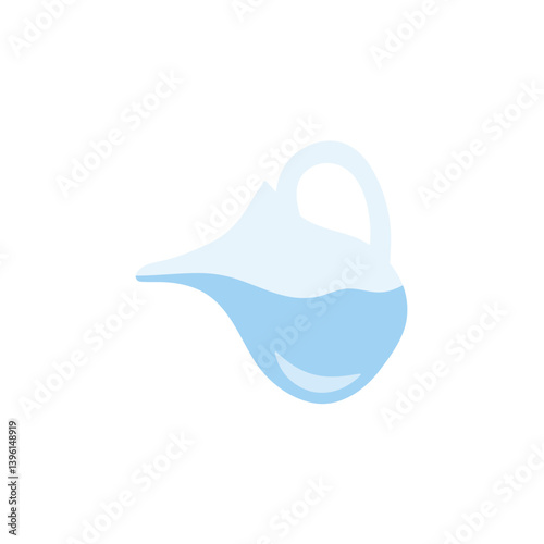 Glass water jug vector illustration