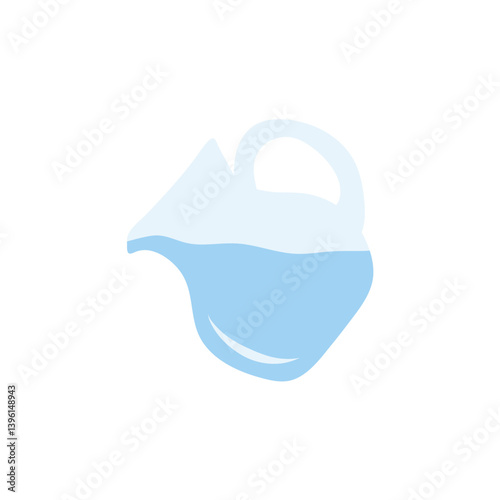 Glass water jug vector illustration
