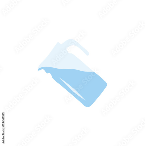 Glass water jug vector illustration