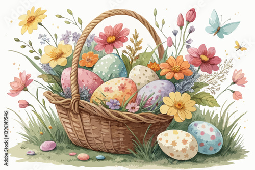 happy easter eggs day colorful april month 2025 year springtime holiday event multicolor culture happy easter day egg basket brown event holiday gift copy space religion hunt egg happy easter egg day
