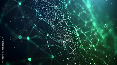 Abstract Futuristic Digital Network Design
