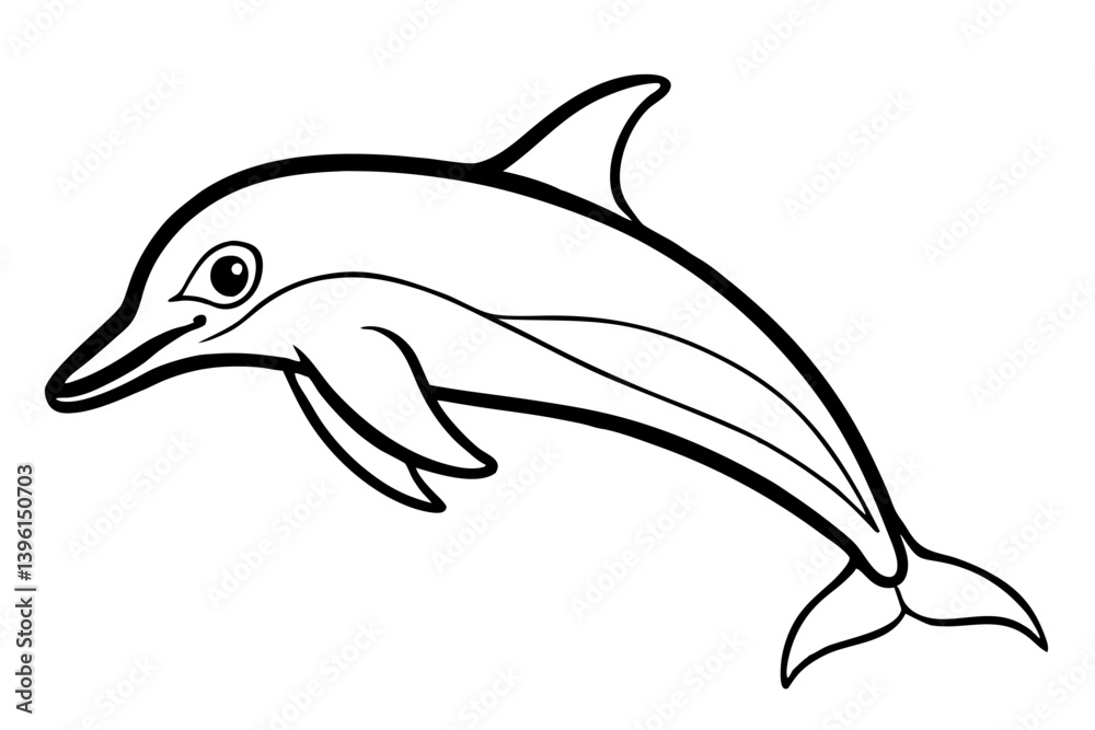 dusky dolphin silhouette line art vector illustration dusky dolphin silhouette line art vector illustration