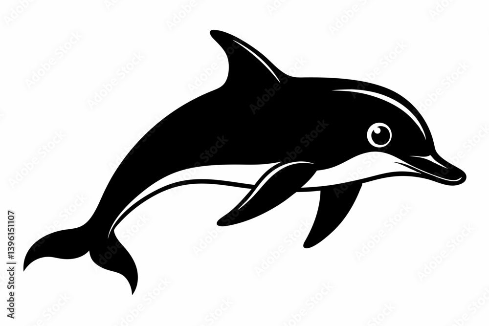 dusky dolphin silhouette line art vector illustration dusky dolphin silhouette line art vector illustration