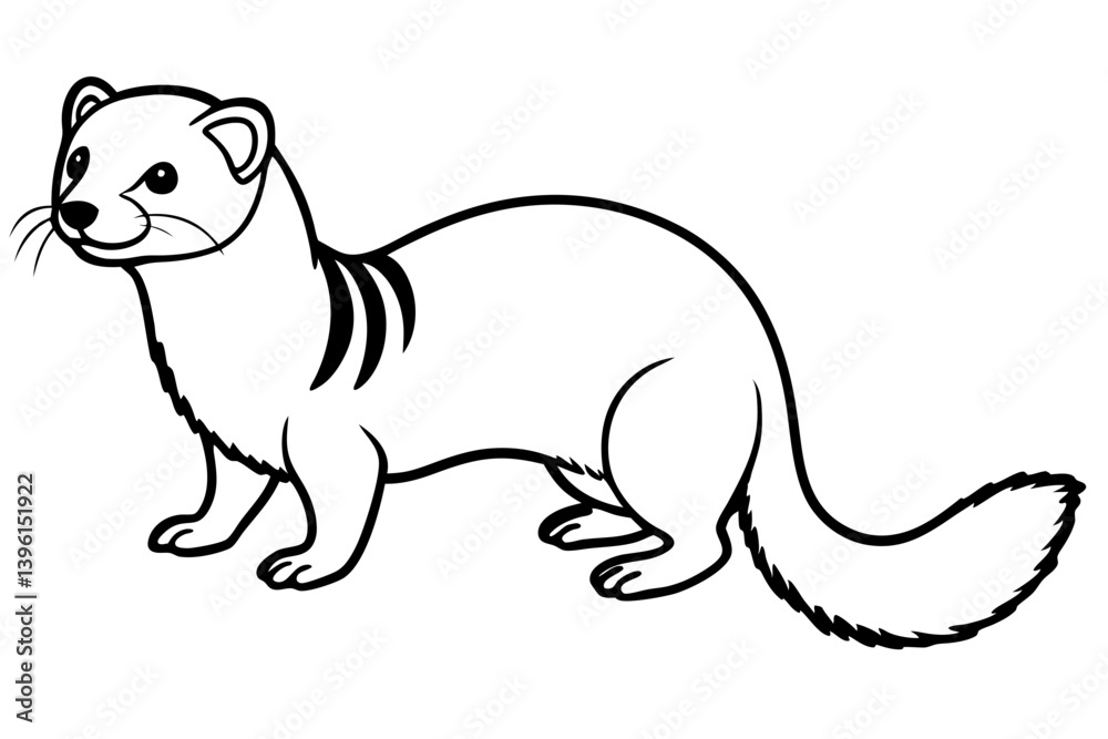 ferret silhouette line art vector illustration ferret silhouette line art vector illustration
