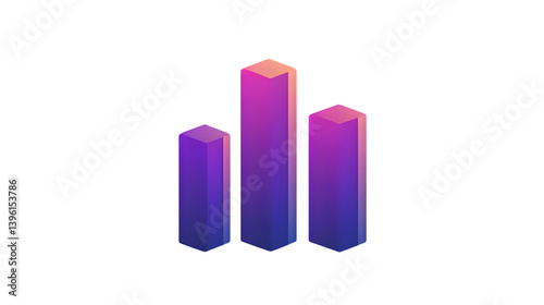 Free Download Gradient Bar Graphs on Black Background Modern Colorful Data Visualization Design - GFXLoad