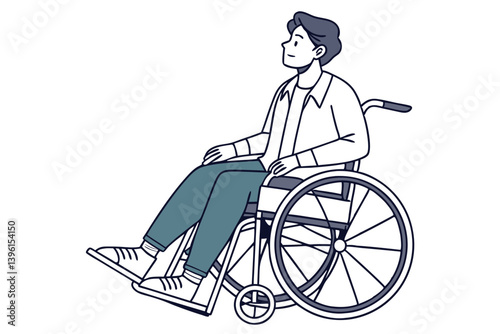 Accessible Life. Young Man in Wheelchair Art