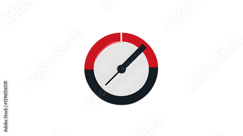 Minimalist Clock Design with Red and Black Accents for Modern Interfaces Free Download Minimalist Clock Design with Red and Black Accents for Modern Interfaces - GFXLoad