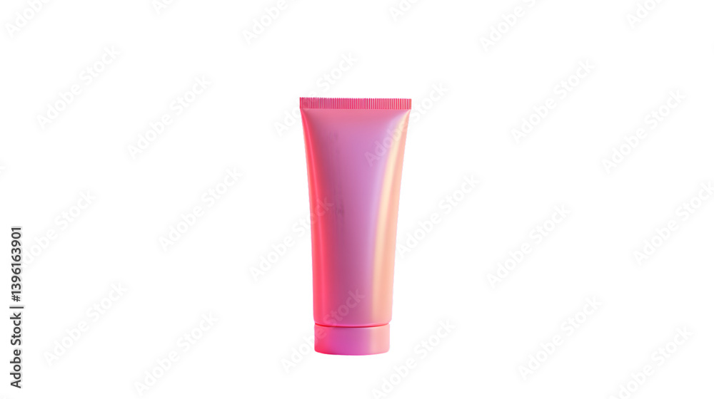 Pink Cosmetic Tube on Black Background Minimalist Design for Beauty Products Skincare Packagi Pink Cosmetic Tube on Black Background Minimalist Design for Beauty Products Skincare Packagi