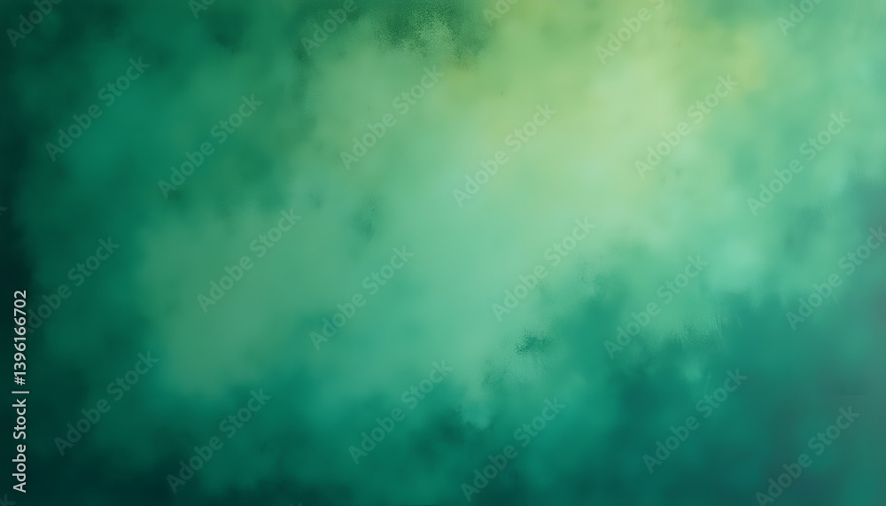 Fototapeta premium A mesmerizing blend of aquamarine and yellow-green hues creates a dreamlike abstract painting, soft texture and a sense of tranquility.
