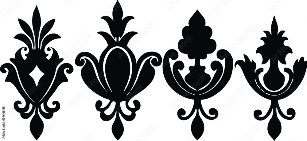 Decorative Divider silhouette Vector Decorative Divider silhouette Vector