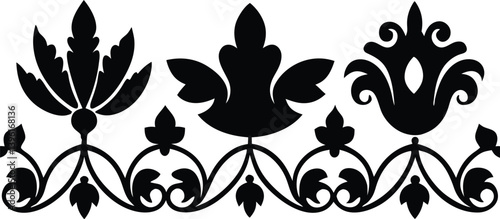 Decorative Divider silhouette Vector