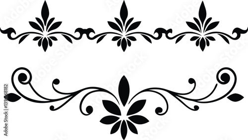 Decorative Divider silhouette Vector