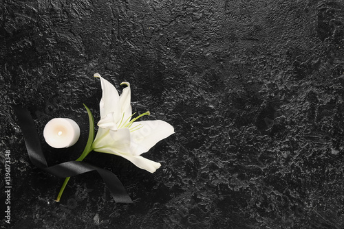 Beautiful lily with burning...