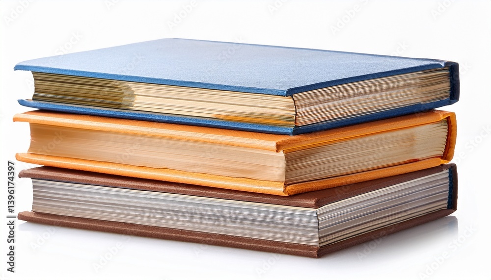 Paper book stack isolated on white background Paper book stack isolated on white background