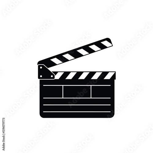Cinematic Clapperboard Illustration Symbolizing Filmmaking And Movie Production Process