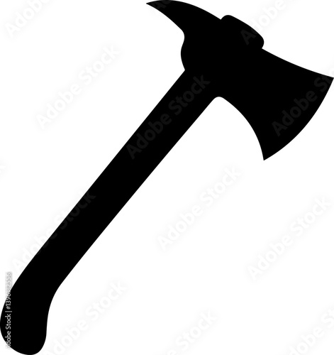 Black and White Battle Axe Icon – Medieval Weapon Art