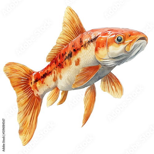 Lutefisk, watercolor illustration, isolated on a white background.

