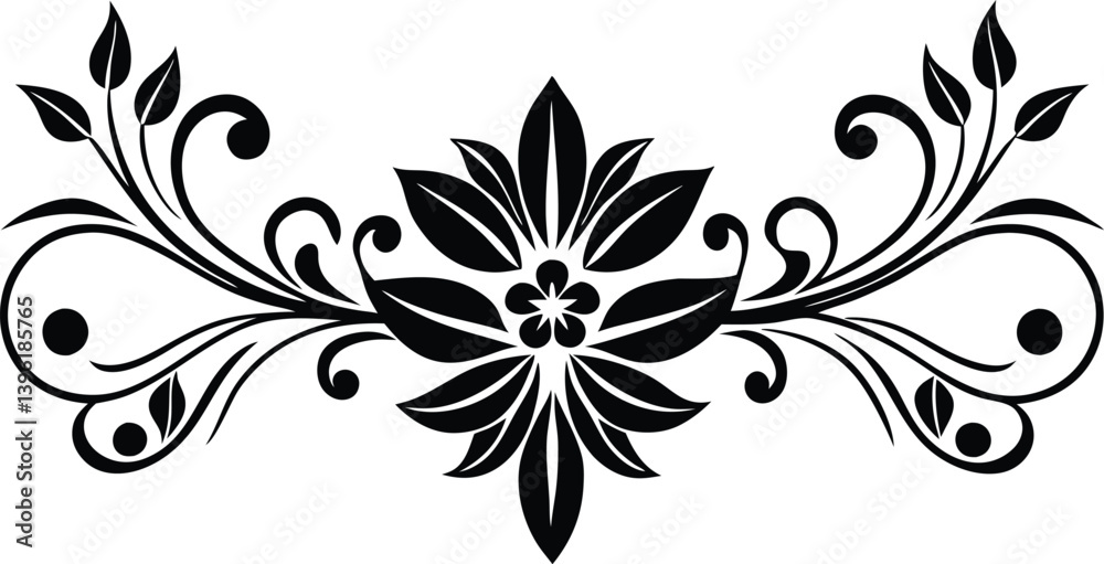 Decorative Divider silhouette illustrations vector Decorative Divider silhouette illustrations vector