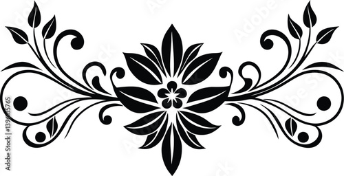 Decorative Divider silhouette illustrations vector