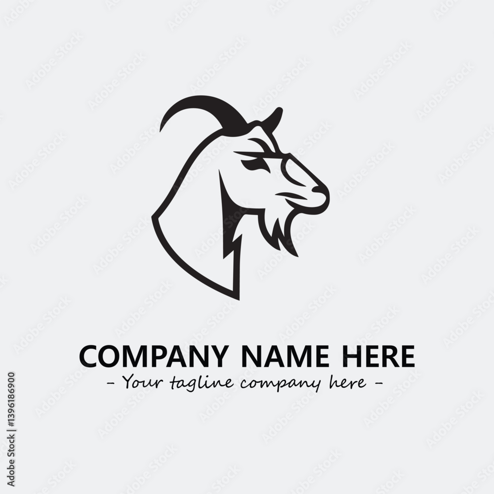 Head of goat illustration black and white for logo company vector image
Head of goat illustration black and white for logo company vector image
