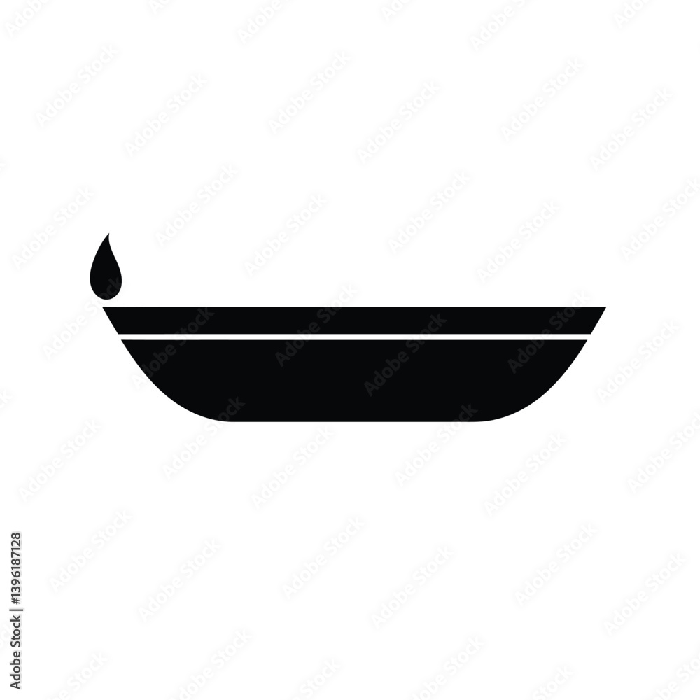 Traditional Indian Oil Lamp Diwali Symbol Of Light Vector Illustration Traditional Indian Oil Lamp Diwali Symbol Of Light Vector Illustration