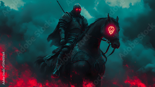 otherworldly dark knight astride