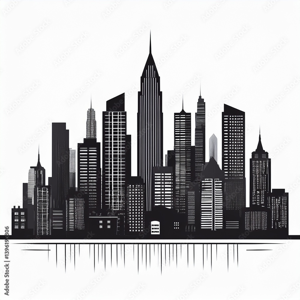 Fototapeta premium new york city skyline