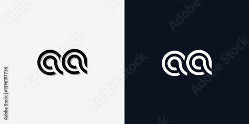 Modern Abstract Initial letter AA logo.