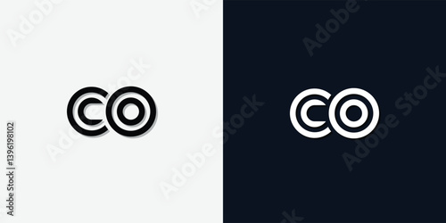 Modern Abstract Initial letter CO logo.