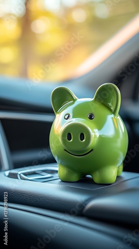 Piggy Bank Car Dashboard