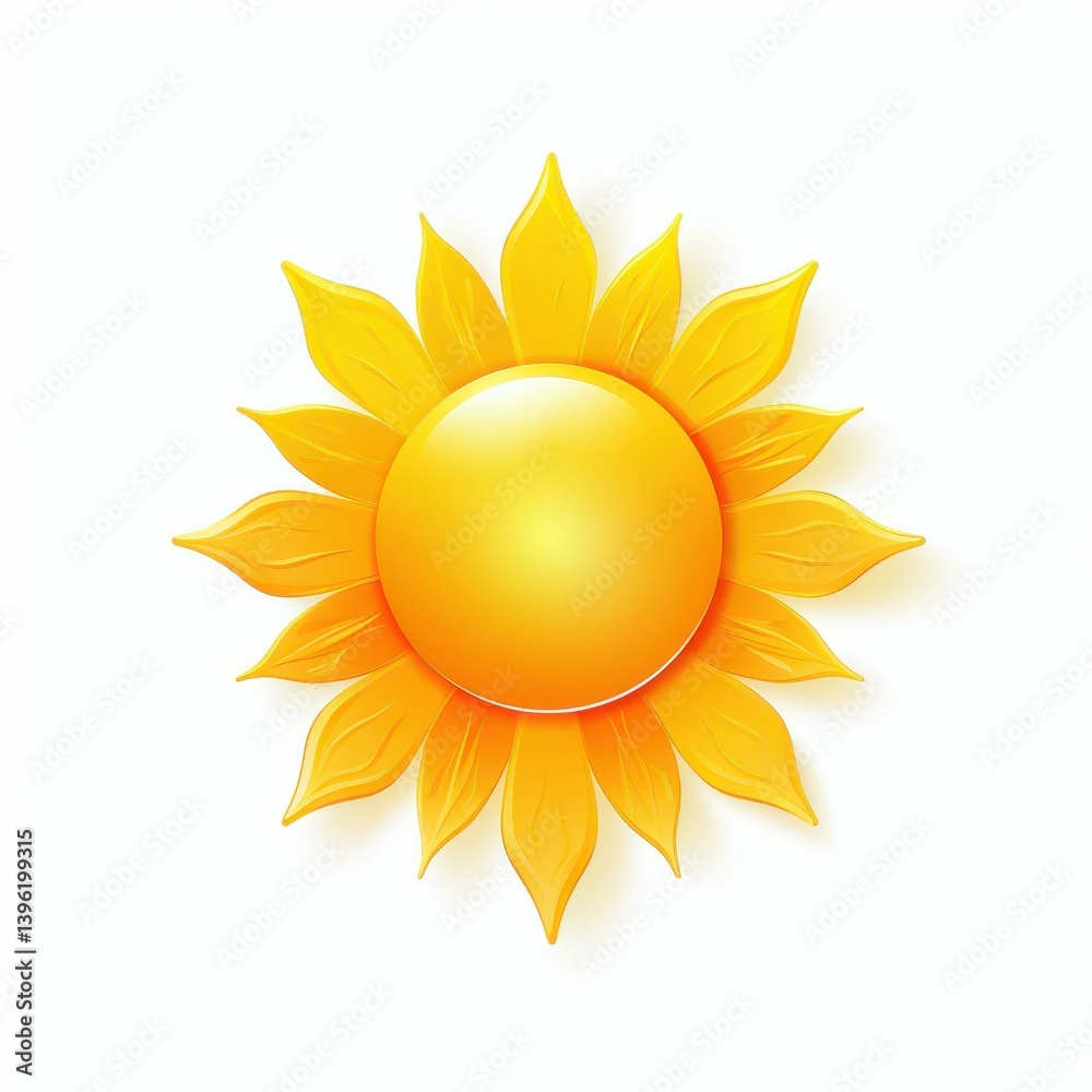 Bright and cheerful sun design adds a vibrant touch to your decor with its elegant, cleancut lines. Bright and cheerful sun design adds a vibrant touch to your decor with its elegant, cleancut lines.