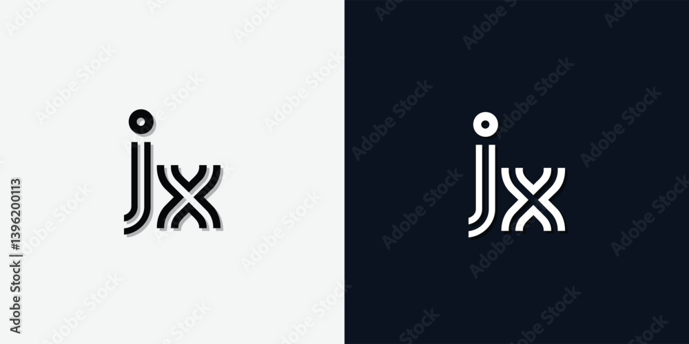 Fototapeta premium Modern Abstract Initial letter JY logo.