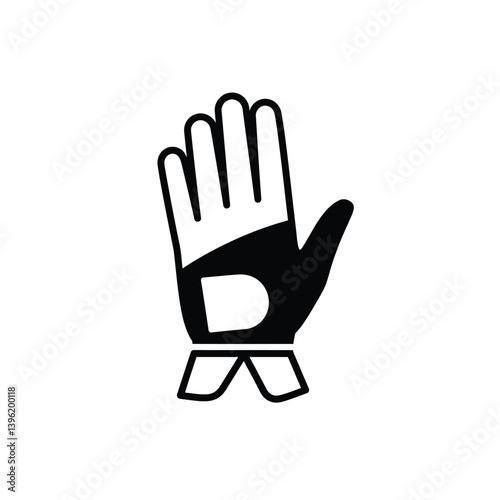 Winter Glove Icon Protection Warmth Symbol Isolated On White Background