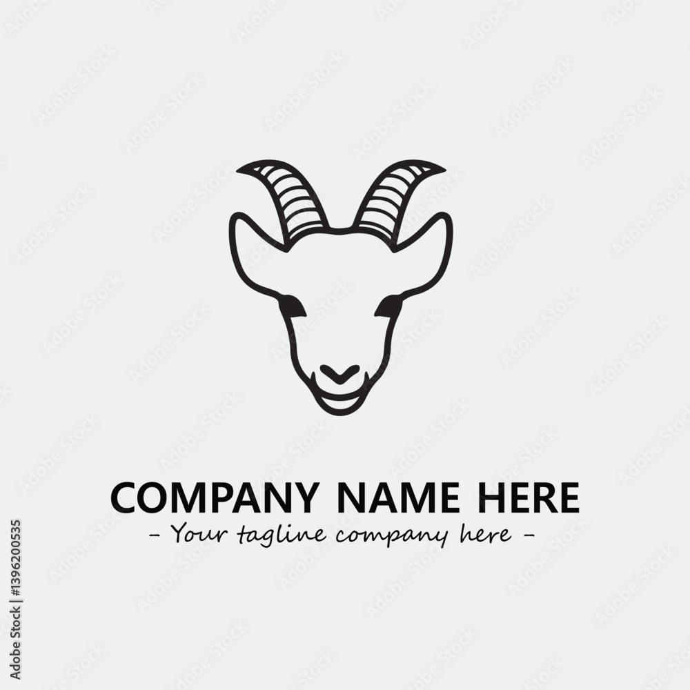 Head of goat illustration black and white for logo company vector image
Head of goat illustration black and white for logo company vector image