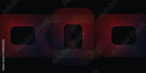 Digital futuristic technology concept with hexagons. Digital hexagonal blue abstract background. Geometric stripe line art design for poster, brochure, cover, banner, website, header.