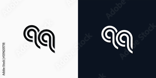Modern Abstract Initial letter QQ logo.