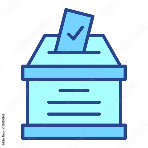 Voting & election blue outline Icon