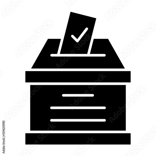 Voting & election glyph solid Icon