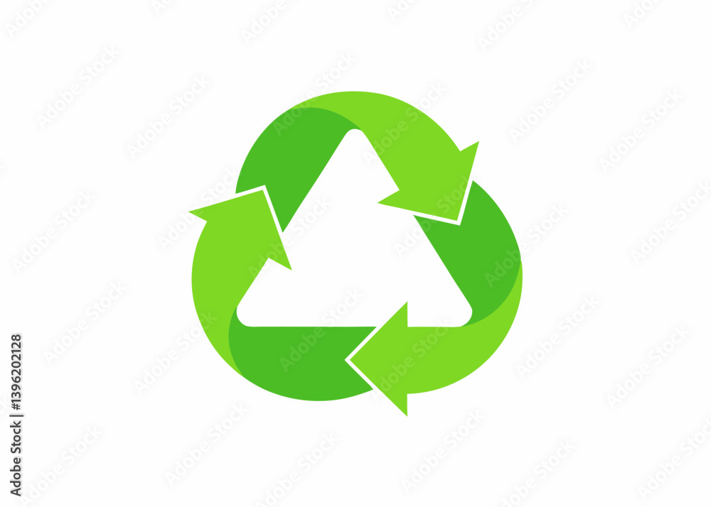 Green Recycling Symbol Minimalist Design Green Recycling Symbol Minimalist Design
